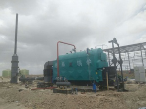 新疆某企業DZL型鍋爐安裝現場